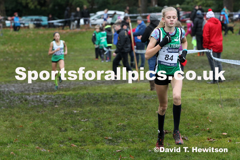Girls under-13s, 2019 European Cross Country Trials and British Cross Challenge, Sefton Park, Liverpool.  Photo: David T. Hewitson/Sports for All Pics